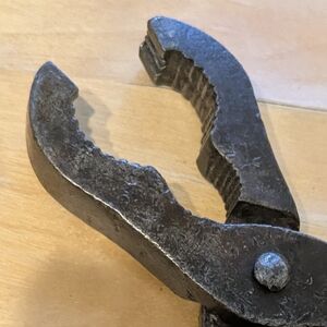 Antique Electricians Triple Grip Pliers Tool. Circa 1900.